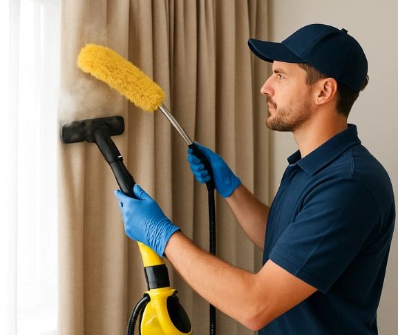 Trusted blind cleaning technician Matty Curtain Cleaning flemington-vic QLD